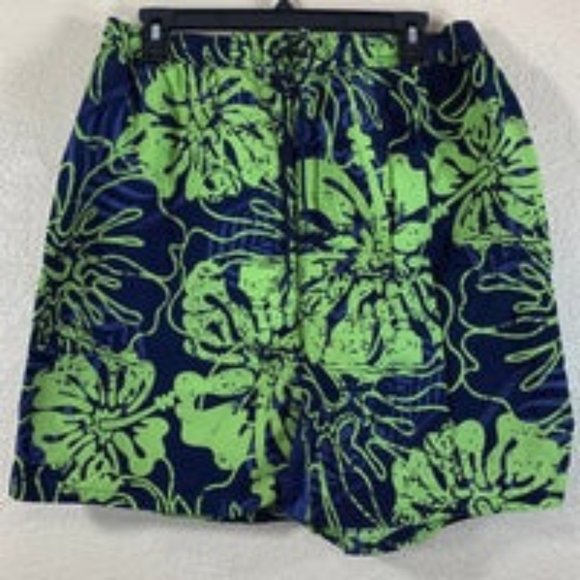 Sand & Sun Men's Shorts Blue Green L Swim Trunks - Picture 1 of 8